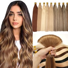 Keratin Stick I Tip Human Hair Extensions Double Drawn Thick Remy Russian Hair1g