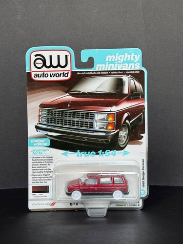Auto World 1/64 1985 Dodge Caravan Ultra Red Chase RARE