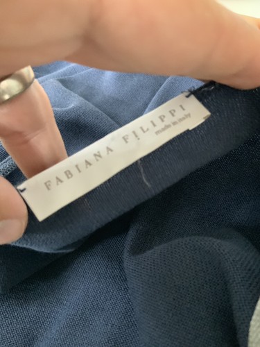 Suéter Jersey Fabiana Filippi Azul 90% Mezcla Seda Talla M Reino Unido 12 Hecho en Italia - Imagen 5 de 7
