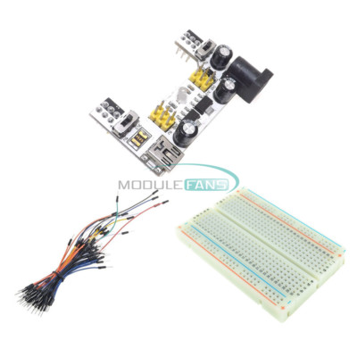 Mini Solderless Breadboard 400 MB102 Power Supply Module +65PCS Jump Cable Wires