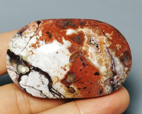 Natural Beautiful Mexican Crazy Lace Agate Geode Crystal Healing Sphere Palm - Picture 8 of 10