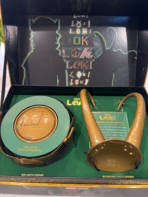 Marvel Studios Loki Aligator Loki & Kid Loki Crown Collectors Box GameStop w/COA