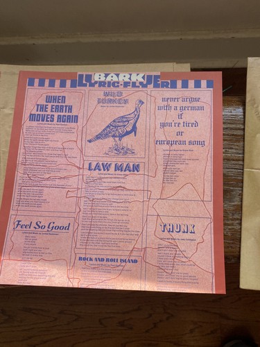 JEFFERSON AIRPLANE Bark LP Original 1971 Bark Paper Bag Cover With Illustrations - Imagen 10 de 10