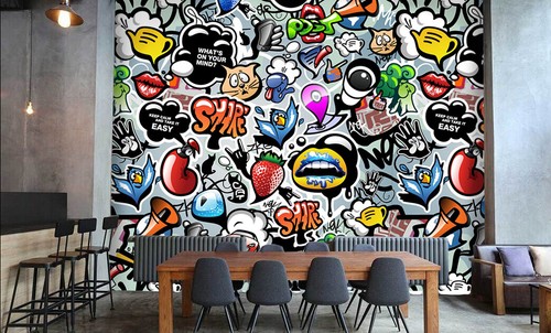 3D Yellow Mouth ZHU3812 Wallpaper Wall Mural Removable Self-adhesive Zoe - Picture 2 of 5