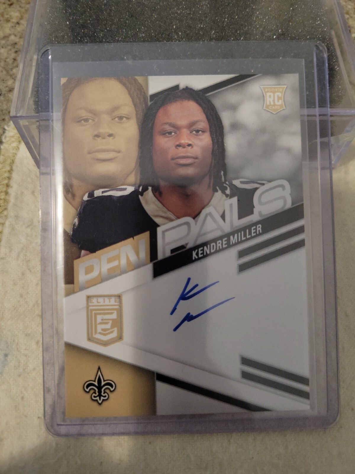 2023 Panini Donruss Elite Pen Pals Blue Ink Kendre Miller Auto Saints