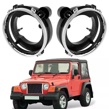 Left & Right Side Headlight Bulb Brackets Buckets For Jeep Wrangler 1997-2006