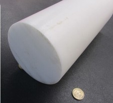 Hdpe White Round Rod 5.00" Diameter x 36" Length Natural