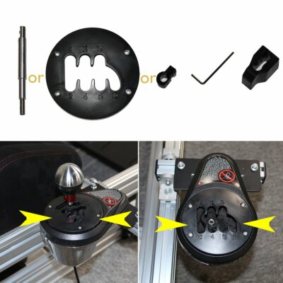 Damping / 6-Speed Short/Mid Throw Shifter Plate Mod  For Thrustmaster TH8A Black
