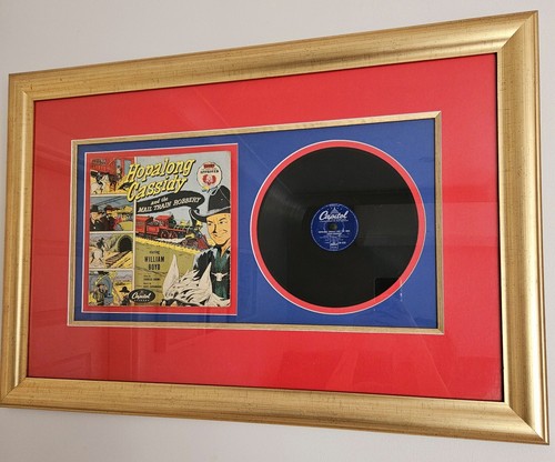 Vintage Hoppalong Cassidy & The Mail Train Robbery Framed Vinyl - Imagen 2 de 9