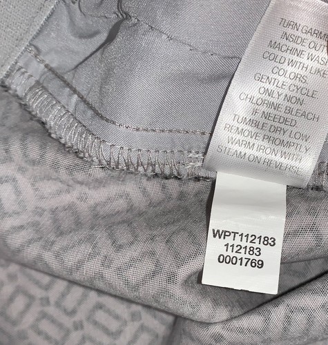 J Jill Slim Ankle Pant Geometric Print Pull On Stretch Gray Black Womens 14 Tall - Picture 8 of 8
