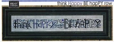 Think Happy Be Happy Row Cross Stitch Chart Pack - Bent Creek - NIP