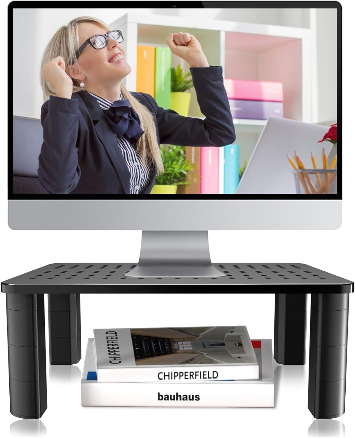 Monitor Stand Riser,Laptop Stand Riser for Desk, Adjustable Laptop Stand Riser H-image