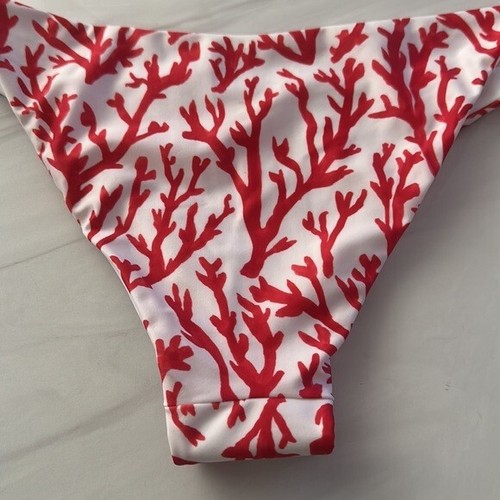 Nuevo con etiquetas Alicia Swim Mujer Blanco y Rojo Linda Coral Parte Inferior Talla Pequeña - Imagen 7 de 7