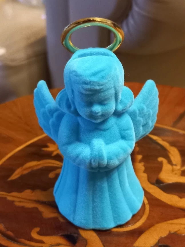 Virca Angelo Azzurro Catenina Charm Angelo Cuore Rosso - Immagine 3 di 4