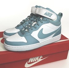 Big Kid's Nike Court Borough Mid 2 GS Size 6Y White Denim Turquoise CD7782-129