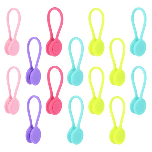 14 Pcs Headset Winder Earphone Organiser Magnetic Cable Holder Fixer - 第 11/12 張圖片