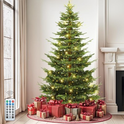 Aspen Fir 7.5ft Christmas Tree with 700 LED Lights, Prelit Atificial Christma...