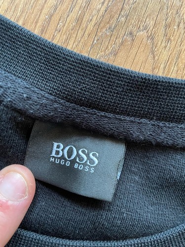 HUGO BOSS Sweatshirt Mens Size 2XL Black 100% Cotton Long Sleeve Pullover Jumper - Picture 5 of 14