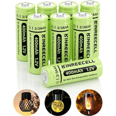 Hohe Kapazität 2/3AAA Solar Batterie 1.2v 400mAh Ni-MH-Akku 8er Pack