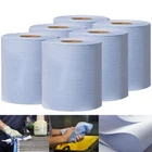 Pack of 6 Blue Embossed Center Feed Paper Tissue Hand Towel Rolls 2 Ply