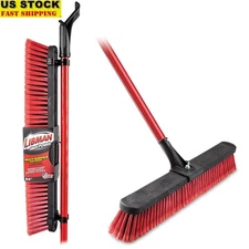 Heavy Duty 24 Inch Multi-Surface Push Broom Commercial & Residential Use