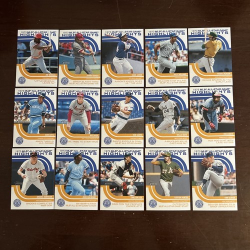 2022 Topps Heritage High 1973 ALL-STAR GAME HIGHLIGHTS Complete 15 Card Set