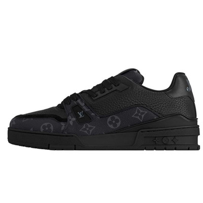 LOUIS VUITTON Trainer Monogram Low Top Skateboard Shoes Mens Black 1ADH49
