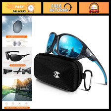 Polarized UV400 Sports Sunglasses for Men  Women - Wrap Around Goggles for Fish