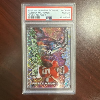 2024 Wild Card Dino-Might Patrick Mahomes 15/15 Double Jersey Match GOAT PSA 8
