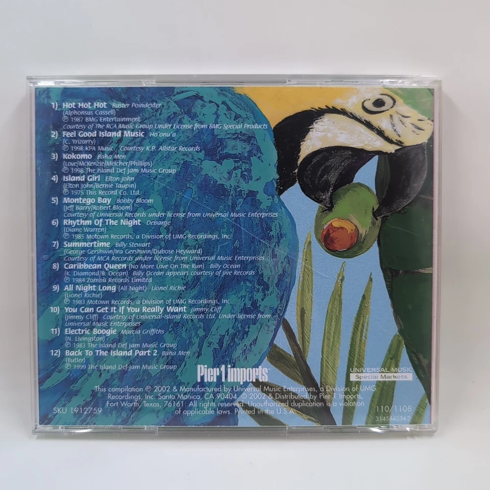 Pier 1 Imports CD Blend Of Tropical Tunes Hot Hot Hot Spotless Disc Free Ship - Image 2 of 4