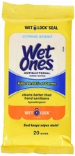 Wet Ones Antibacterial Hand Wipes Travel Pack, Tropical Splash, 20 Ct