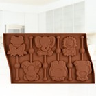  27 .5x16.5cm Cartoon Shape Mold Animal Chocolate Mould Lollipop Kit