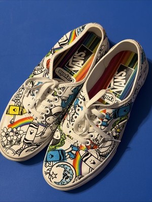 VANS Crayola Canvas Shoes UNISEX Size 7 Men OR 8 1/2 Women Very Nice Clean