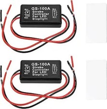2 PCS Flash Strobe Controller, 12V-24V LED Flasher Brake Light Strobe Module, Un