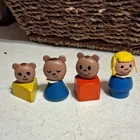 Fisher-Price Vintage Little People Bear Family Figures Lot of 4