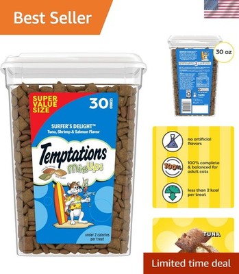 Cat Treats MixUps Surfer's Delight, Tuna, Shrimp, Salmon Flavor, Crunchy and ...