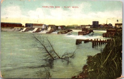 Vintage Postcard View of the Hamilton Dam Flint Michigan MI 5353 | eBay