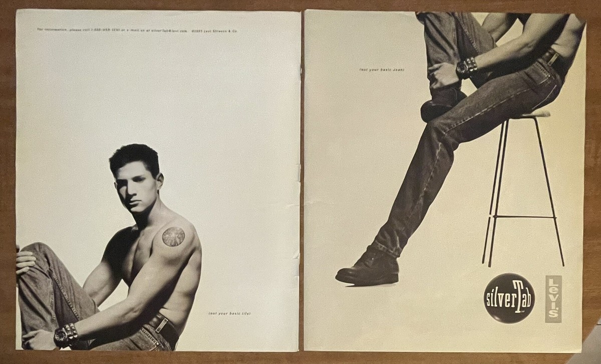 1995 Levi's SilverTab Denim Blue Jeans Shirtless Male Model 1995 Levi's SilverTab Denim Blue Jeans Shirtless Male Model