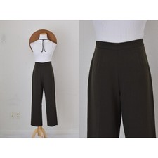 Vintage 90s Olive Green Stretch Trousers  26 waist