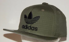 Adidas Originals Trefoil Plus Snapback Hat / Cap Olive Cargo Ripstop BH6398