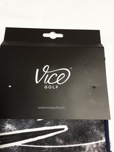 Vice Golf Towel Navy Blue Durable Waffle Microfiber 28" X 16" BNWT! - Picture 2 of 4