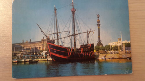 Postkarte Segelschiffe Karavelle Santa Maria Barcelona ungelaufen - Bild 1 von 6