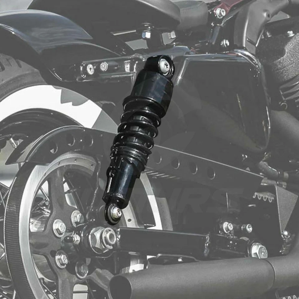 Amortiguador trasero negro 10,5"" para Harley Touring Road King Street Glide EE. UU. Foto 3 de 4