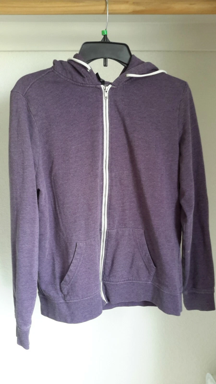 Zine Women’s Size XL Fleece Full Zip Hooded Jacket Purple Pre-owned