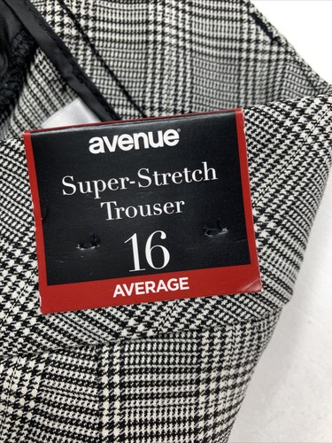 Avenue Women's Size 16 Plaid Super Stretch Trouser Pants 39"W x 28" Inseam NEW - Picture 8 of 12
