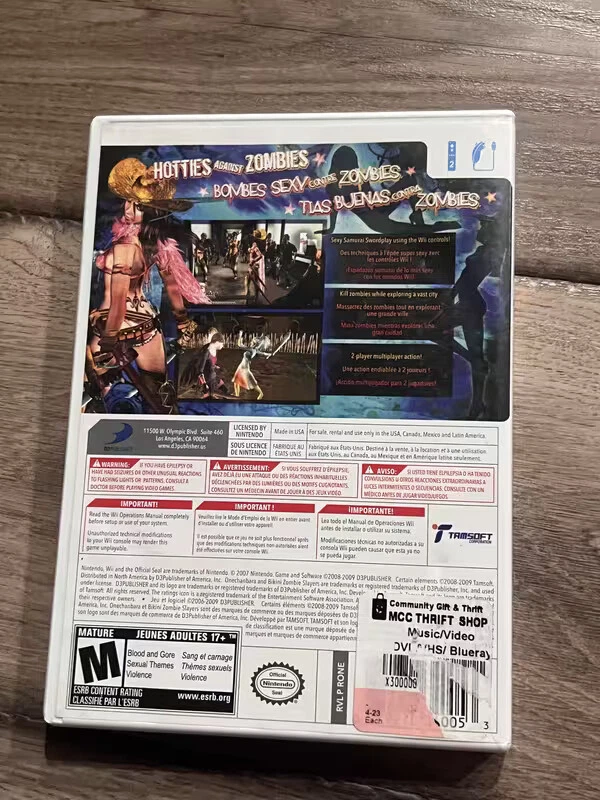 Onechanbara Bikini Zombie Slayers (Nintendo Wii, 2009) CIB - Image 4 of 4