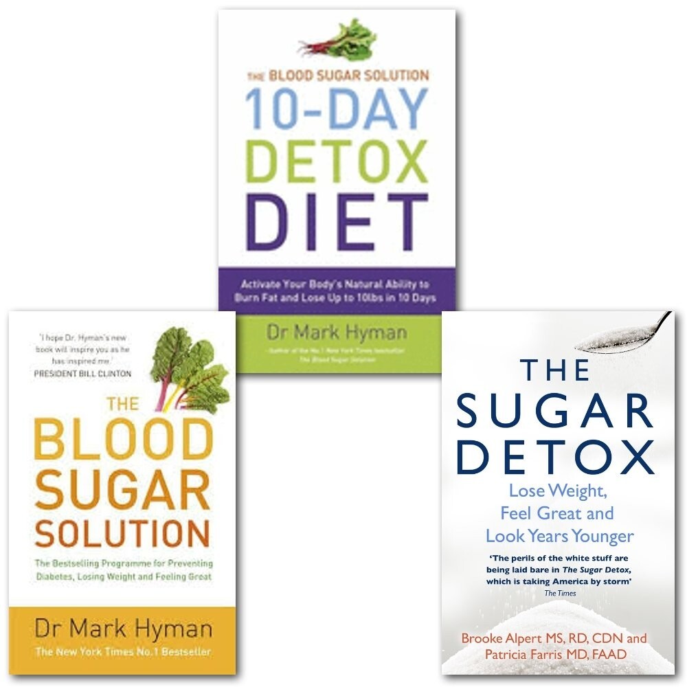 Blood sugar diet 3 Books Collection Set The Blood Sugar Solution, sugar diet