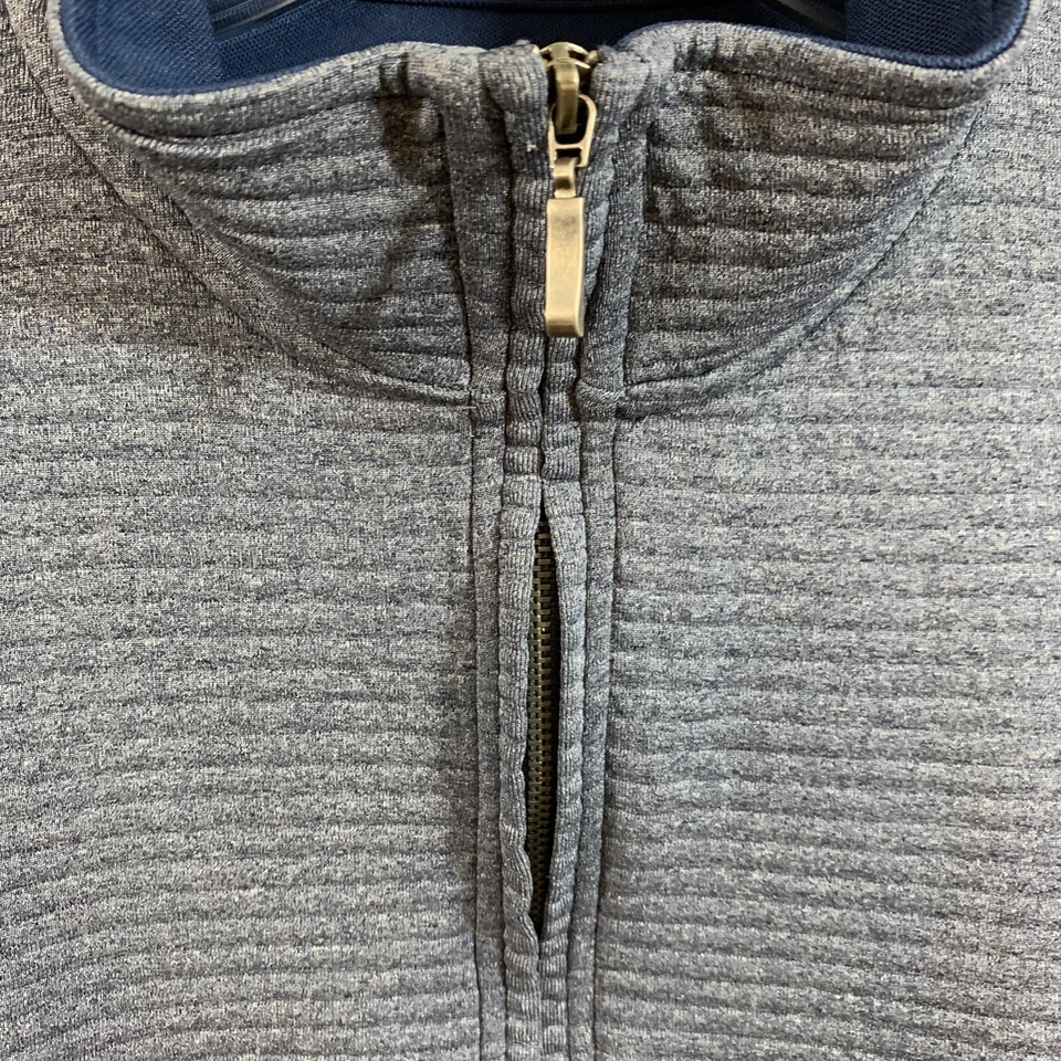 Camisa Top Informal Haggar in Motion Azul Para Hombre Cuello Simulado 1/2 Cremallera Manga Larga L Foto 3 de 4