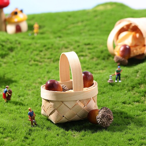 15 Pcs Handgewebter Süßigkeitenkorb Weidenkorb Mit Griff Snackkorb - Bild 11 von 11