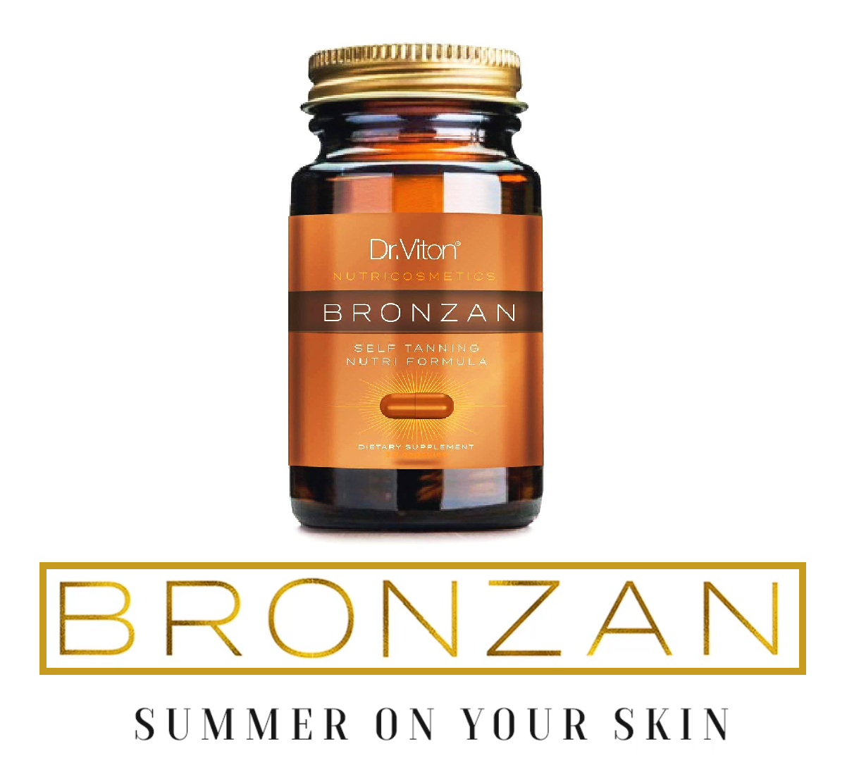 BRONZAN *DR.VITON* SUNLESS TANNING PILLS (30 CAPSULES) tan-booster | β-Carotene